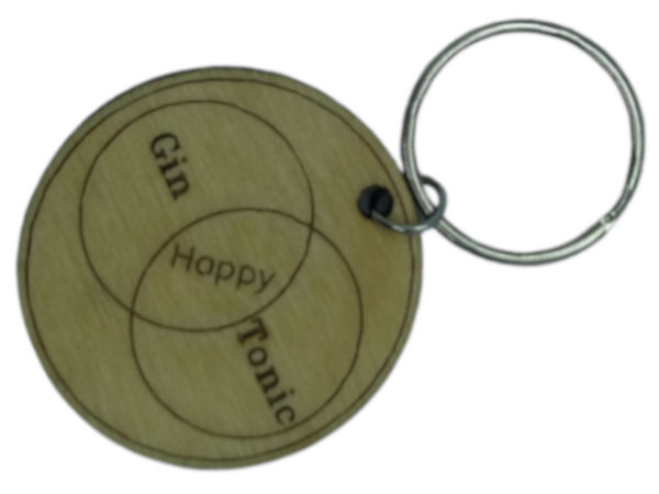 Gin & Tonic Venn Diagram - Keyring